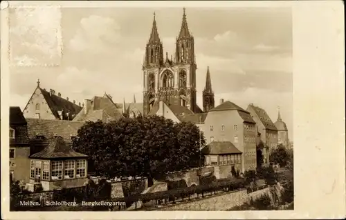 Ak Meißen in Sachsen, Schlossberg, Burgkellergarten