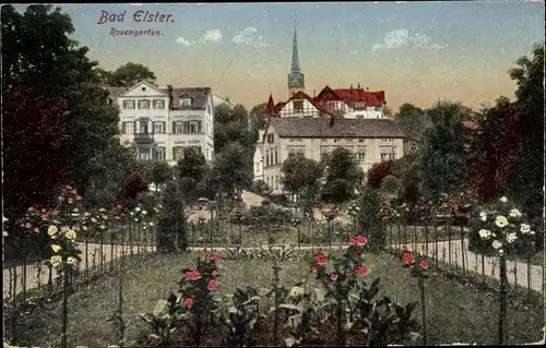 Ak Bad Elster im Vogtland, Blick auf den Rosengarten
