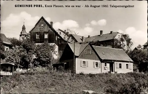 Ak Pöhl Vogtland, Wie es war, ab August 1961 Talsperrengebiet, Gemeindeamt