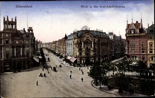 Ak Düsseldorf am Rhein, Blick in die Graf-Adolf-Straße