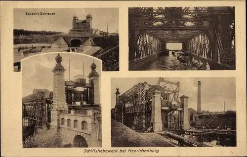 Ak Oberwiese Waltrop Ruhrgebiet, Schiffshebewerk Henrichenburg, Schacht-Schleuse