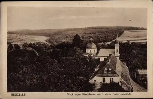 Ak Neuzelle in Brandenburg, Blick vom Kirchturm nach dem Fasanenwalde