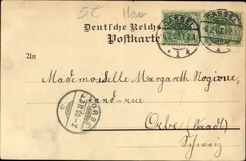 Ak Kassel in Hessen, Löwenburg, Winter