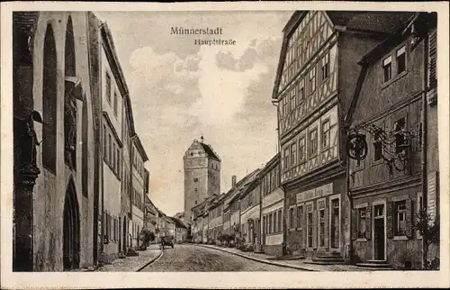 Ak Münnerstadt in Unterfranken Bayern, Hauptstraße