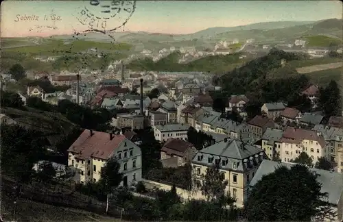 Ak Sebnitz Sächsische Schweiz, Panorama vom Ort