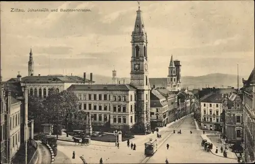 Ak Zittau in Sachsen, Johanneum und Bautznerstraße