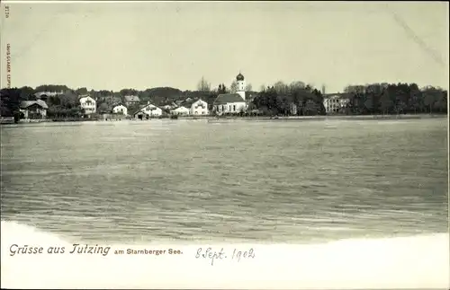 Ak Tutzing in Oberbayern, Starnberger See, Panorama