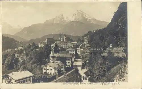 Ak Berchtesgaden in Oberbayern, Locksteinstraße, Panorama