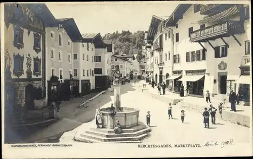 Ak Berchtesgaden in Oberbayern, Marktplatz