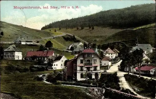 Ak Muggenbrunn Todtnau im Südschwarzwald, Panorama vom Ort