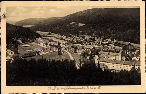 Ak Sankt Blasien im Schwarzwald, Panorama vom Ort
