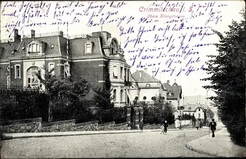 Ak Crimmitschau in Sachsen, Obere Königstraße