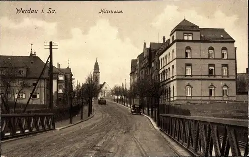 Ak Werdau in Sachsen, Brücke an der Holzstraße