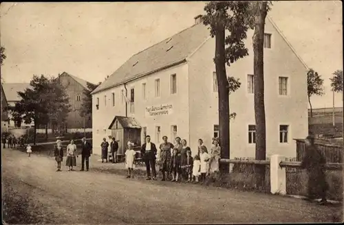 Ak Ober Nassau Frauenstein im Erzgebirge, Trägers Gasthaus und Sommerfrische