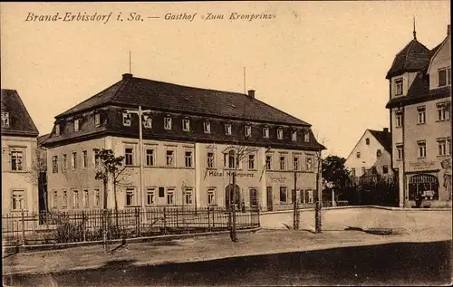 Ak Brand Erbisdorf Sachsen, Gasthof Zum Kronprinz, Hotel