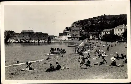 Ak Petrovac na moru Montenegro, Strandpartie, Strandleben