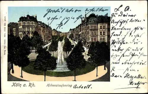 Ak Köln am Rhein, Hohenstaufenring