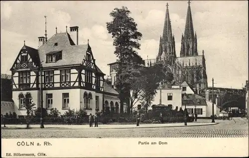 Ak Köln am Rhein, Partie am Dom