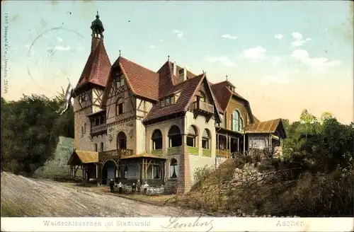 Ak Aachen in Nordrhein Westfalen, Waldschlösschen im Stadtwald