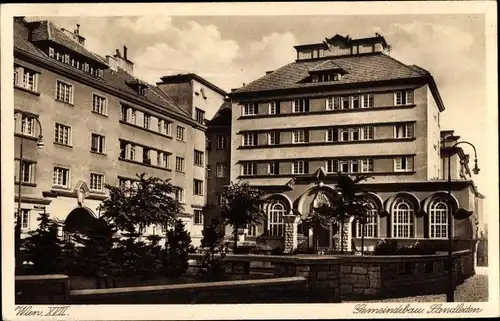 Ak Wien 17. Hernals Österreich, Gemeindebau Sandleiten