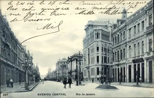 Ak Rio de Janeiro Brasilien, Avenida Central