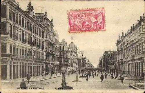 Ak Rio de Janeiro Brasilien, Avenida Central
