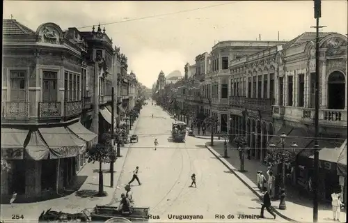 Ak Rio de Janeiro Brasilien, Rua Uruguayana