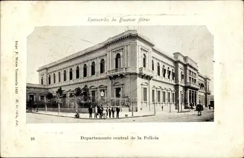 Ak Buenos Aires Argentinien, Departamento central de la Policia