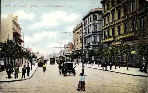 Ak Buenos Aires Argentinien, Calle Rivadavia