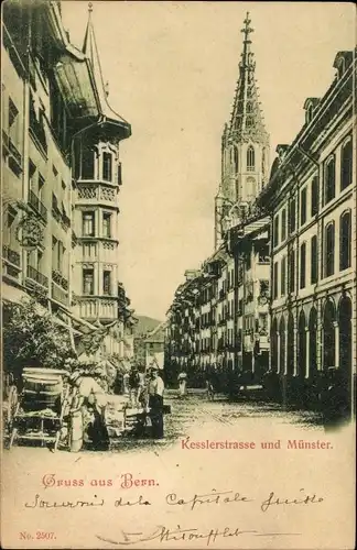 Ak Bern Stadt Schweiz, Kesslerstraße, Münster