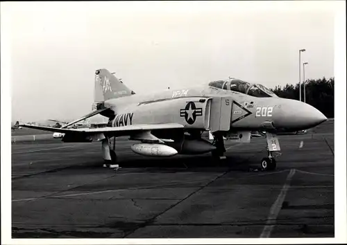 Foto Amerikanisches Militärflugzeug, US Navy VF-74 202, McDonnell F-4 Phantom II Jagdbomber