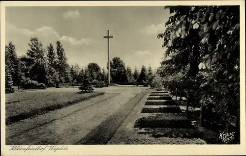 Ak Waplewo Waplitz bei Hohenstein Ostpreußen, Heldenfriedhof, Ehrenfriedhof
