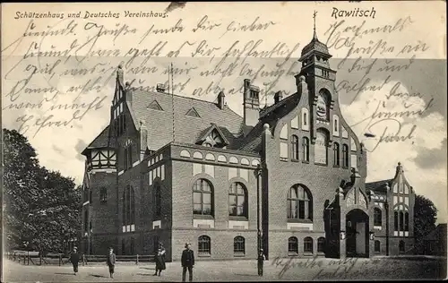 Ak Rawicz Rawitsch Posen, Schützenhaus und Deutsches Vereinshaus