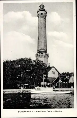 Ak Chorzelin Osternothafen Świnoujście Swinemünde Pommern, Leuchtturm