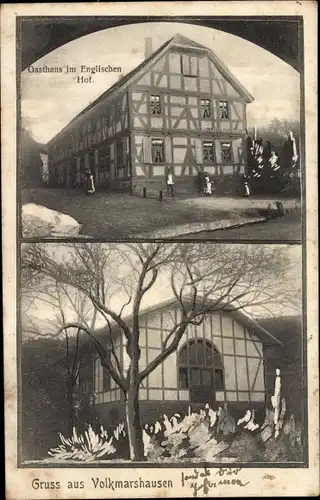 Ak Volkmarshausen Hann. Münden in Niedersachsen, Gasthaus Im Englischen Hof, Saal