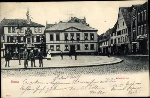 Ak Unna in Westfalen, Marktplatz
