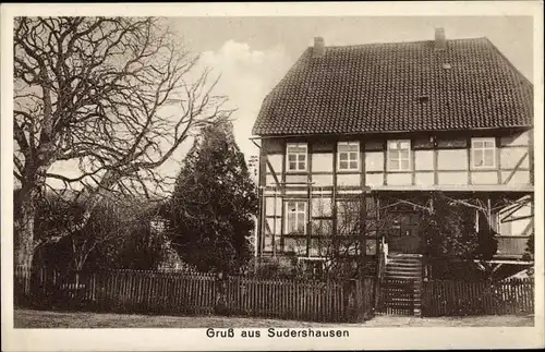 Ak Sudershausen Nörten Hardenberg in Niedersachsen, Fachwerkhaus