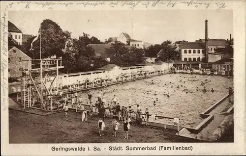 Ak Geringswalde Sachsen, Städt. Sommerbad, Familienbad