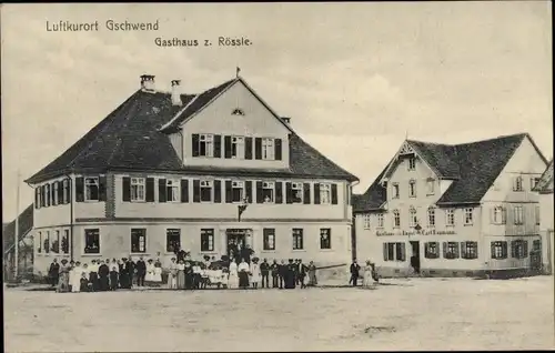 Ak Gschwend Ostalbkreis, Gasthaus zum Rössle, Gasthaus zum Engel