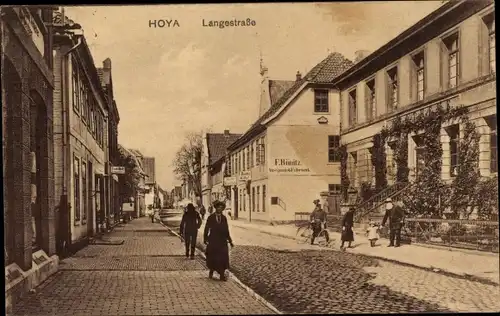 Ak Hoya an der Weser, Langestraße, Apotheke