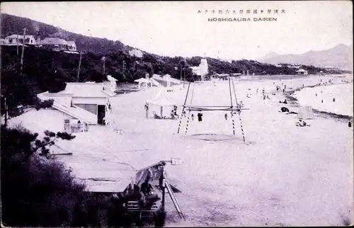 Ak Hoshigaura Dalian Dairen China, Strandpartie