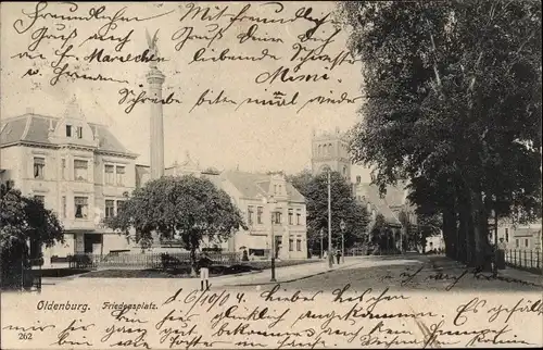 Ak Oldenburg im Großherzogtum Oldenburg, Friedensplatz