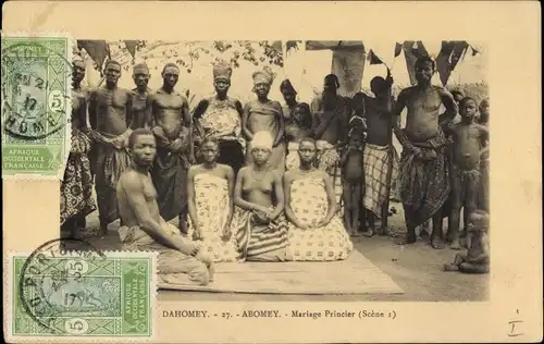 Ak Abomey Dahomey Benin, Fürstliche Hochzeit, Szene 1