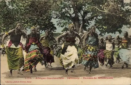 Ak Dahomey Benin, Tänze von Fetischfrauen