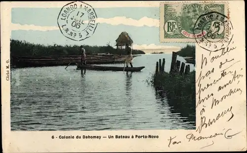 Ak Porto Novo Dahomey Benin, ein Boot