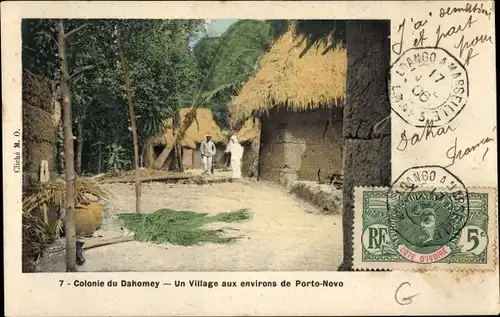 Ak Porto Novo Dahomey Benin, ein indigenes Dorf