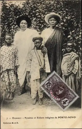 Ak Porto Novo Dahomey Benin, Persönlichkeiten und indigene Kinder