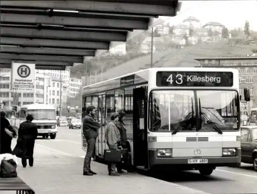 Foto Daimler Benz O 405, Stuttgart, Autobus Linie 43 nach Killesberg, Pressefoto, Werksaufnahme