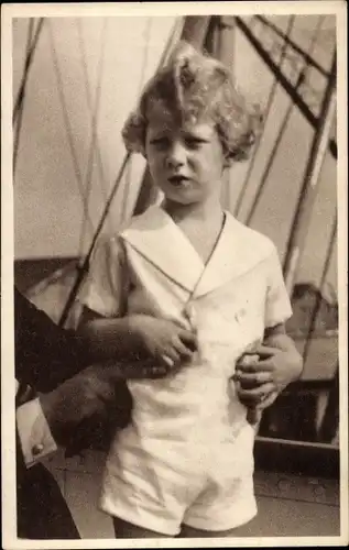 Ak Prinz Albert von Liege, Portrait, Schiff Belgia