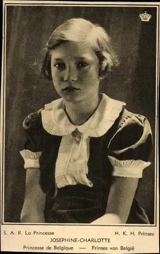 Ak Prinzessin Josephine Charlotte von Belgien, Princesse de Belgique